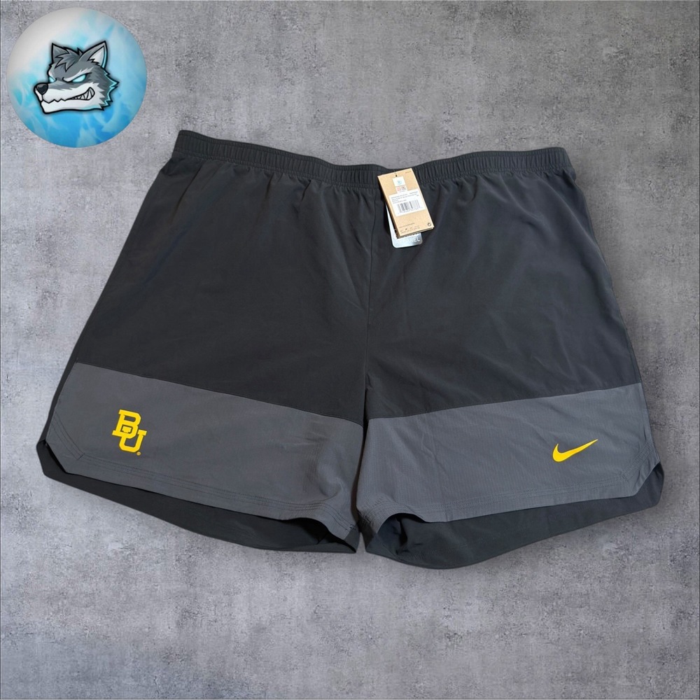 Nike Baylor Bears 2025 Sideline Mesh Shorts Black Men's 4XL IF6133-010